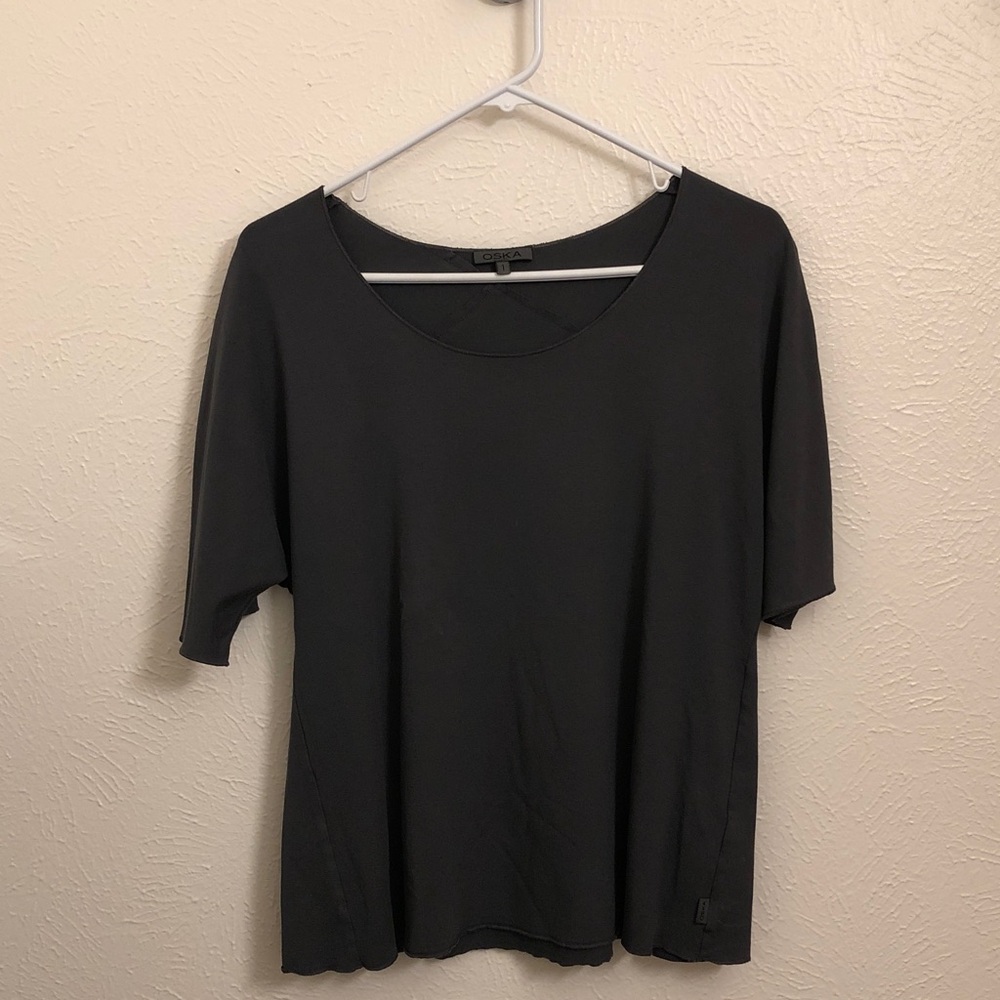 Oska Charcoal Women's Short Sleeve Top